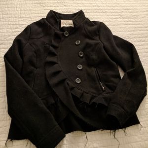 Cute Black Peacoat